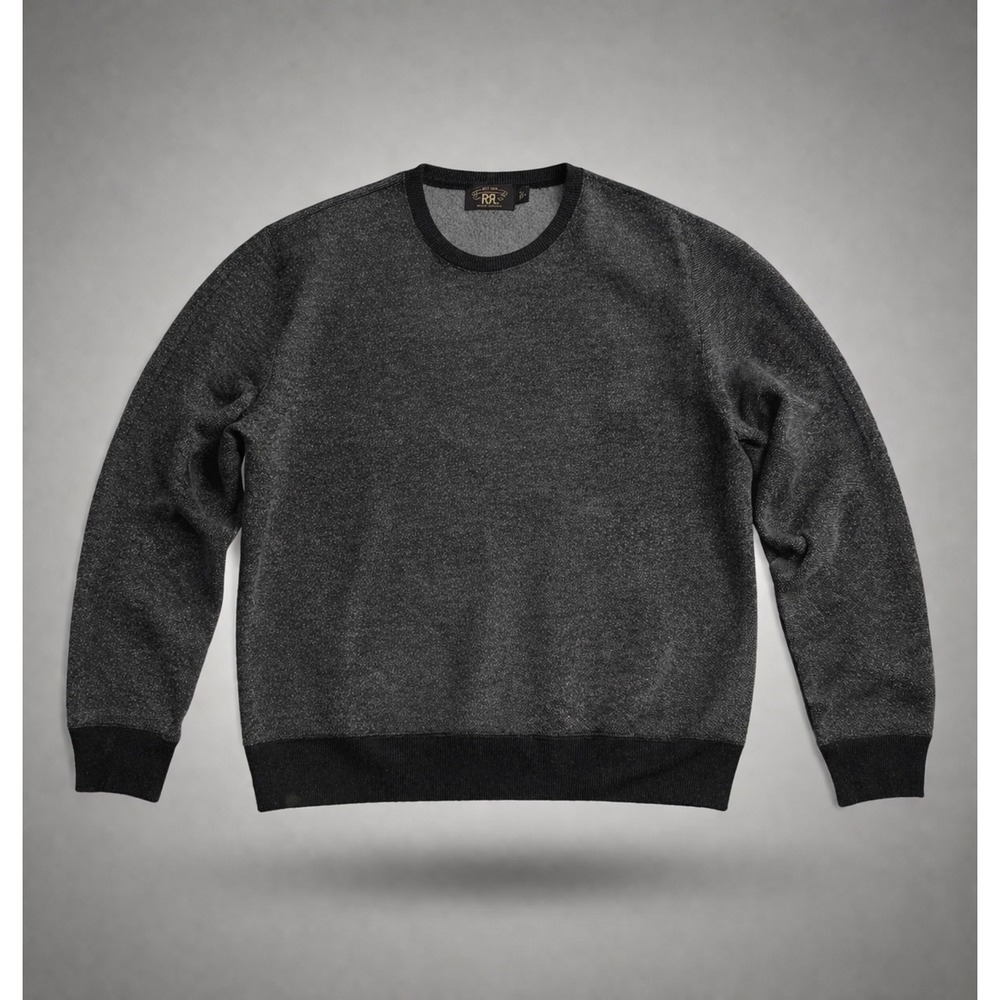 RRL Double RL Sweatshirt Mens XL Grey Marled Cotton Fleece Crewneck Americana